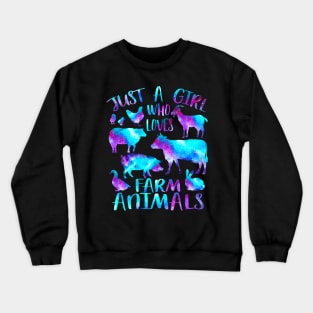 Just a girl who loves farm animals Crewneck Sweatshirt